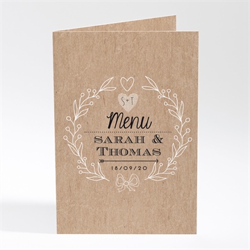 Menu anniversaire de mariage kraft original