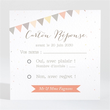 Carton réponse anniversaire de mariage motifs geometriques photo
