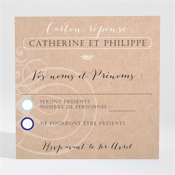 Carton réponse anniversaire de mariage kraft à gratter!