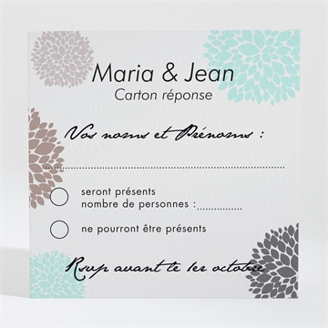 Carton réponse anniversaire de mariage noces de cristal