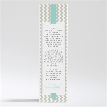 Faire-part baby shower comme on se retrouve - Dos du faire-part