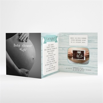 Faire-part baby shower vente photo original - Intérieur du faire-part