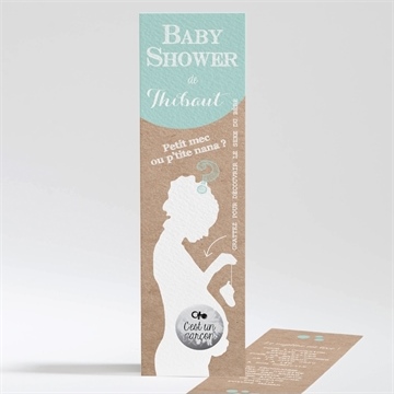Faire-part baby shower invitation à gratter