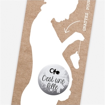 Faire-part baby shower baby is coming - Détail du faire-part