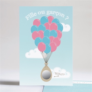 Faire-part baby shower ma surprise - Faire-part non gratté