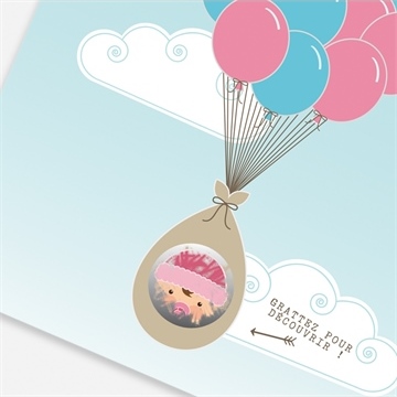 Faire-part baby shower fille ou garçon? - Détail du faire-part