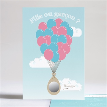 Faire-part baby shower fille ou garçon? - Faire-part non gratté