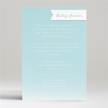 Faire-part baby shower fille ou garçon? - Dos du faire-part