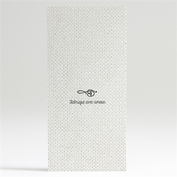 Faire-part baby shower notre petite fête - Dos du faire-part