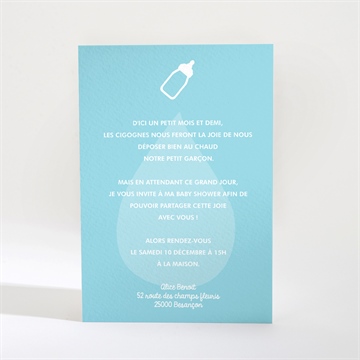 Faire-part baby shower keep calm - Dos du faire-part