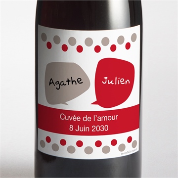 Etiquette de bouteille mariage humour original magnet