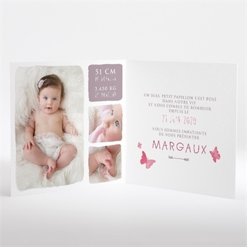 Faire-part naissance mon petit elephant - Intérieur du faire-part