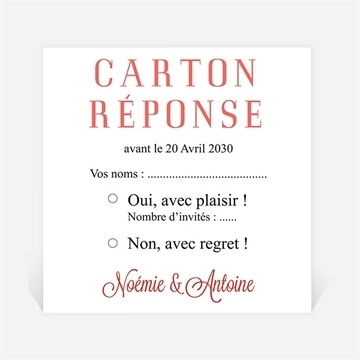 Carton réponse mariage nous