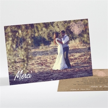 Remerciement mariage nos empreintes