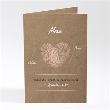 Menu mariage nos empreintes