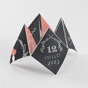 Faire-part mariage retro original