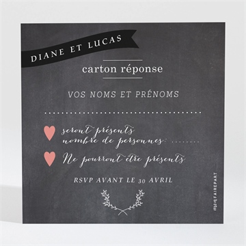 Carton réponse mariage retro original