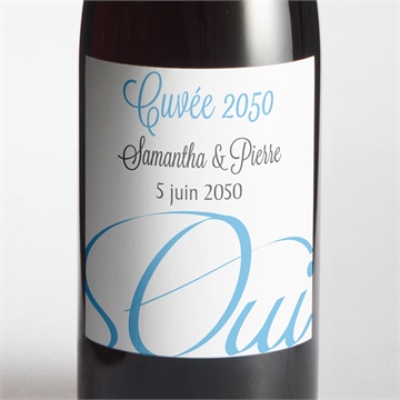 Etiquette de bouteille mariage l'union