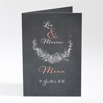 Menu mariage ardoise ronde