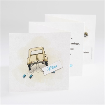 Remerciement mariage la 2cv du bonheur