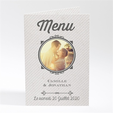 Menu mariage photo couleurs vintage