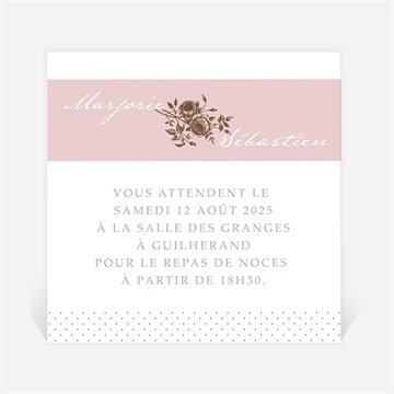Carton d'invitation mariage annonce classique