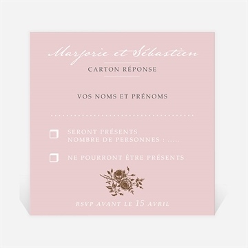 Carton réponse mariage annonce classique
