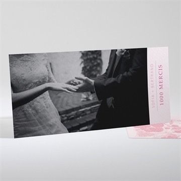 Remerciement mariage carte gourmande et raffinée