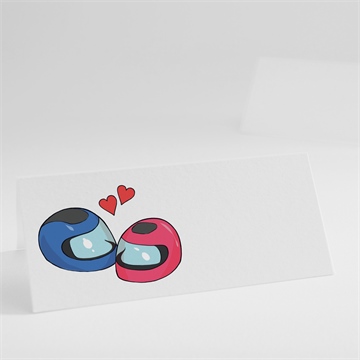 Marque-place mariage 2 bikers in love