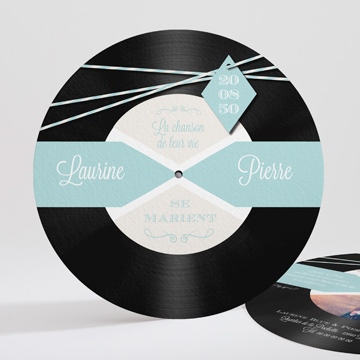 Faire-part mariage notre bande son!
