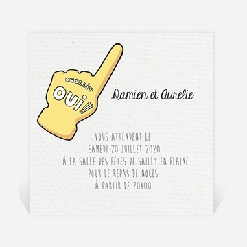 Carton d'invitation mariage a vos crampons de football !