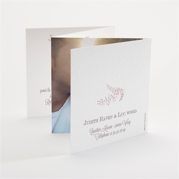 Faire-part mariage roman photo - Dos du faire-part