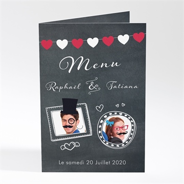 Menu mariage photobooth