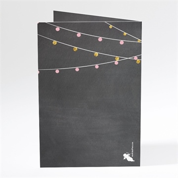 Menu mariage ardoise élégante et étiquettes - Dos du menu