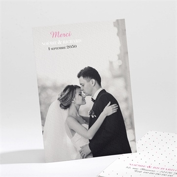 Remerciement mariage champêtre rose original