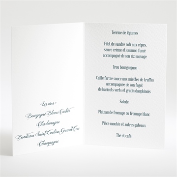 Menu mariage harmonie - Menu ouvert