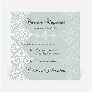 Carton réponse mariage simple et raffiné