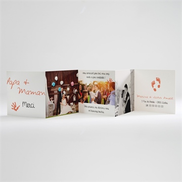 Remerciement mariage papa + maman - Carte ouverte