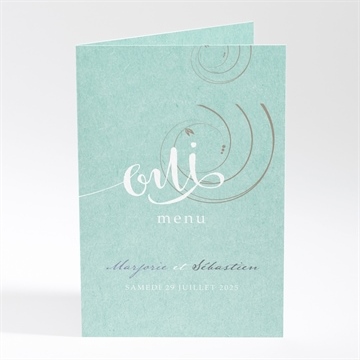 Menu mariage joli manège vintage