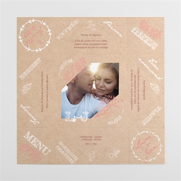 Menu mariage menu mariage - Menu à plat