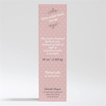 Faire-part naissance des photos pour une surprise - Dos du faire-part