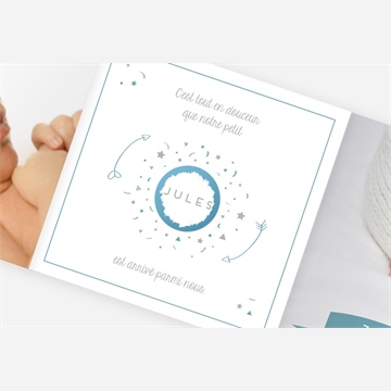 Faire-part naissance petits pieds - Détail du faire-part