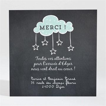 Remerciement naissance cocotte en ardoise