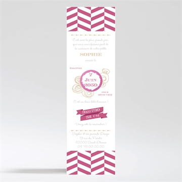 Faire-part naissance jolis motifs scandinave photo - Dos du faire-part