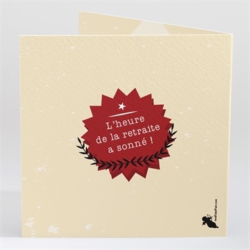 Carte invitation départ à la retraite autour d'un barbecue - Dos de la carte
