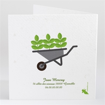 Carte invitation départ à la retraite loisirs et jardinage - Dos du faire-part