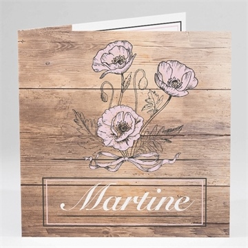 Carte invitation départ à la retraite gravure sur bois