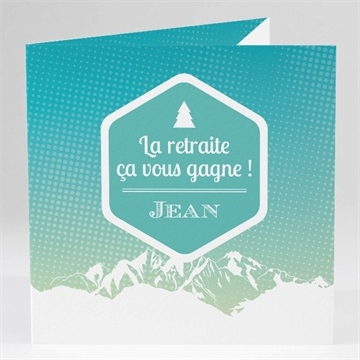 Carte invitation départ à la retraite profiter de la montagne
