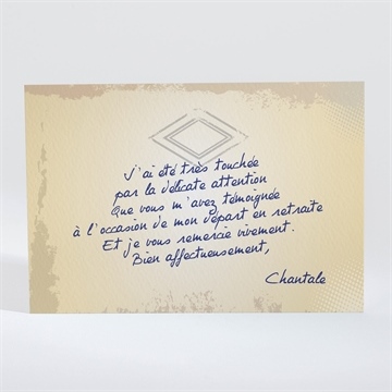 Remerciement départ à la retraite décollage imminent - Dos de la carte