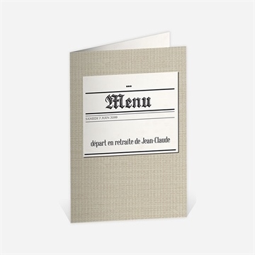 Menu départ à la retraite dans les kiosques